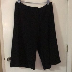 Black dress wide leg capris